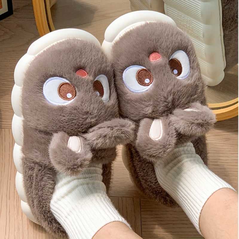 Chausson Lapin brun avec oreille mignon