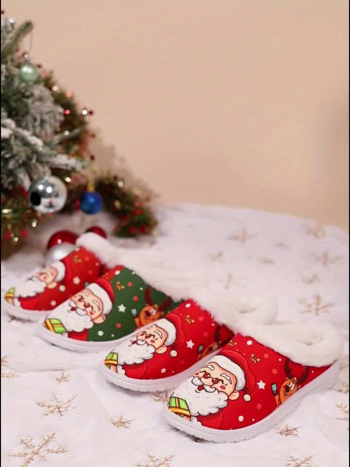 Pantoufles d’intérieur motif père noël
