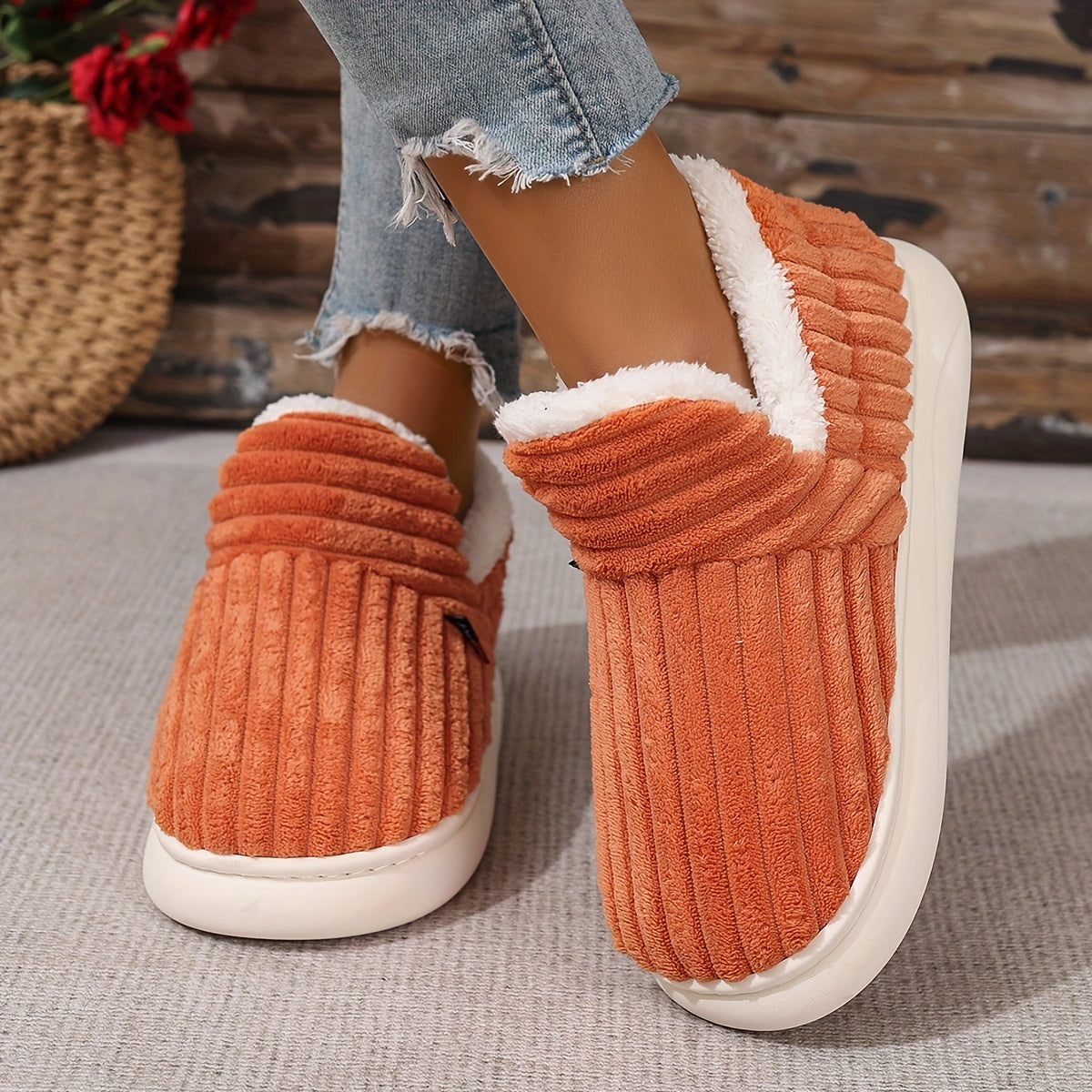 Chaussons rayés L'élégance décontractée qui voyage avec vo