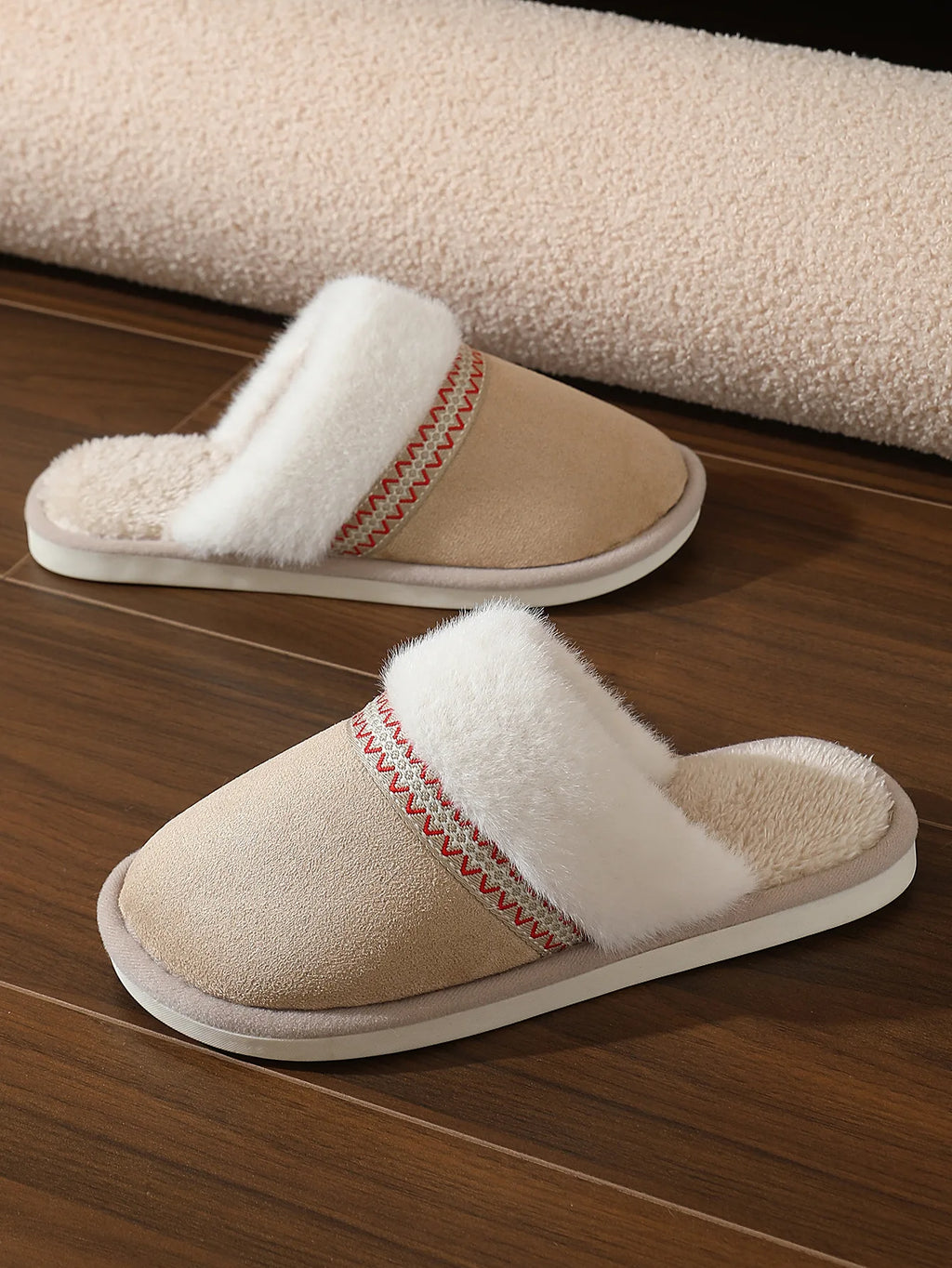 Pantoffel licht beige