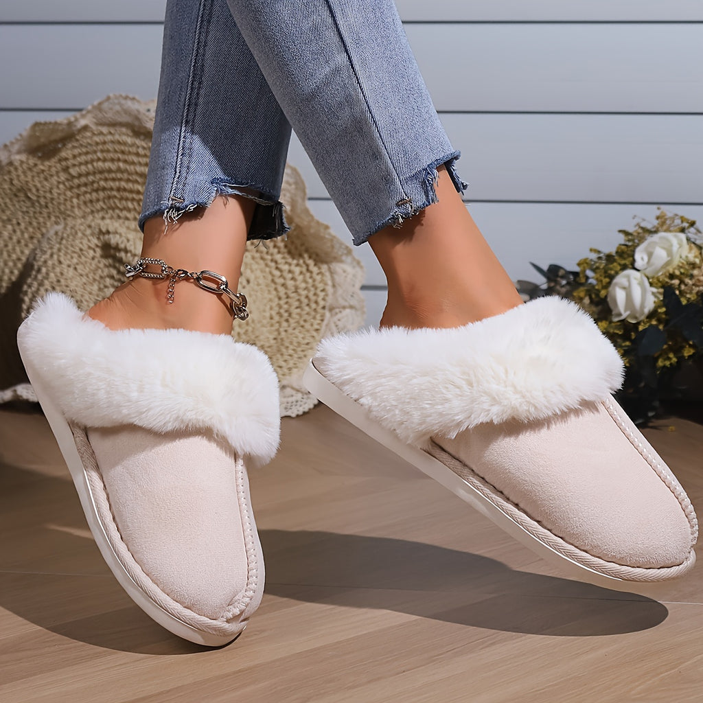 Chaussons cosy d’intérieur en peluche épaisse