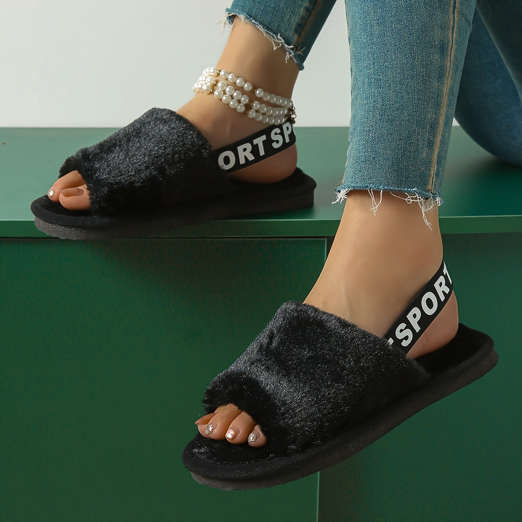 Chaussons avec maintien cheville élastique Noir